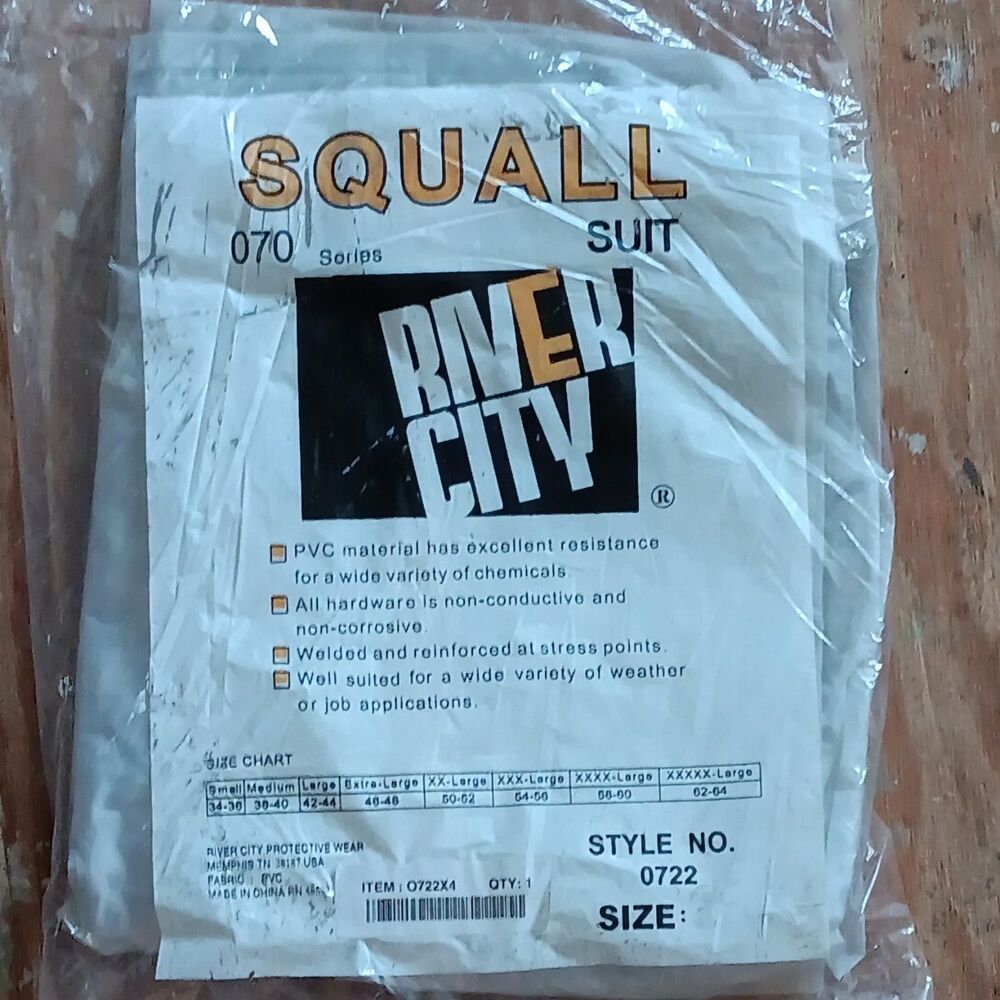 set of 6 River City Squall Suit Disposable Protective Coverall White New 4xl